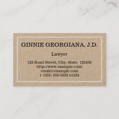 Conservative Lawyer Business Card