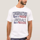 Conservative / Liberal Shirt at Zazzle