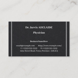 Conservative, Medical Professional Business Card
