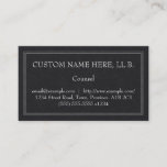 [ Thumbnail: Conservative & Minimalist Counsel Business Card ]