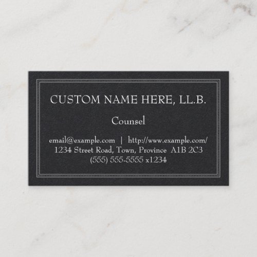 Conservative  Minimalist Counsel Business Card