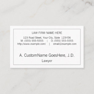 Conservative, Neutral Business Card