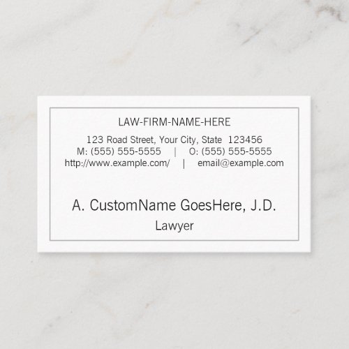Conservative Neutral Business Card
