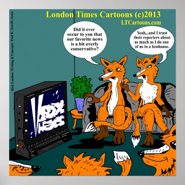 Conservative News Funny Poster (Front)