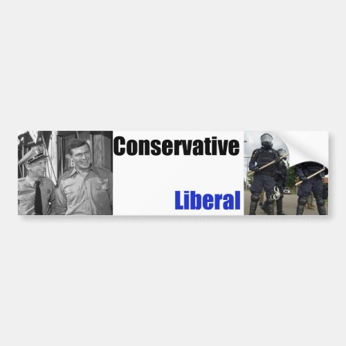 Conservative or liberal bumper sticker