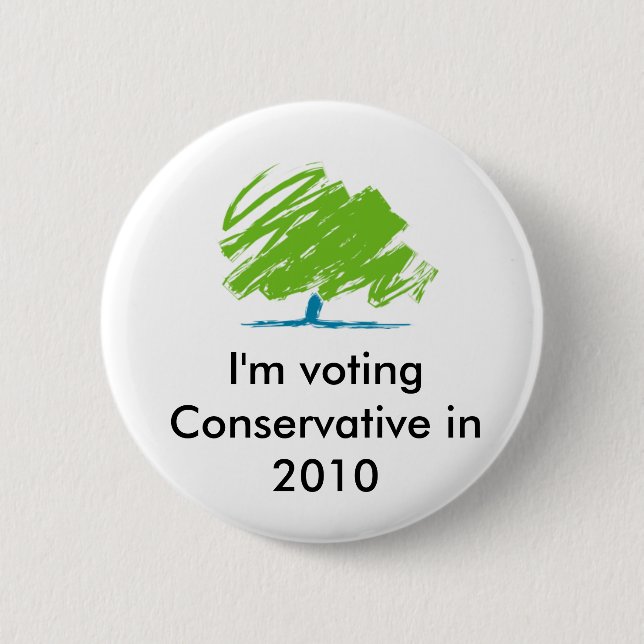 conservative_party_logo, I'm voting Conservativ... Pinback Button (Front)