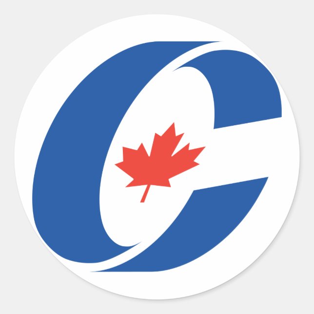 Conservative Party of Canada Classic Round Sticker (Front)
