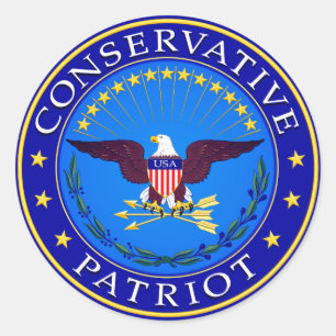 Conservative Patriot Classic Round Sticker