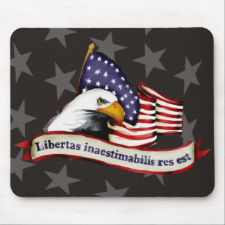 conservative patriotic liberty eagle flag latin mouse pad
