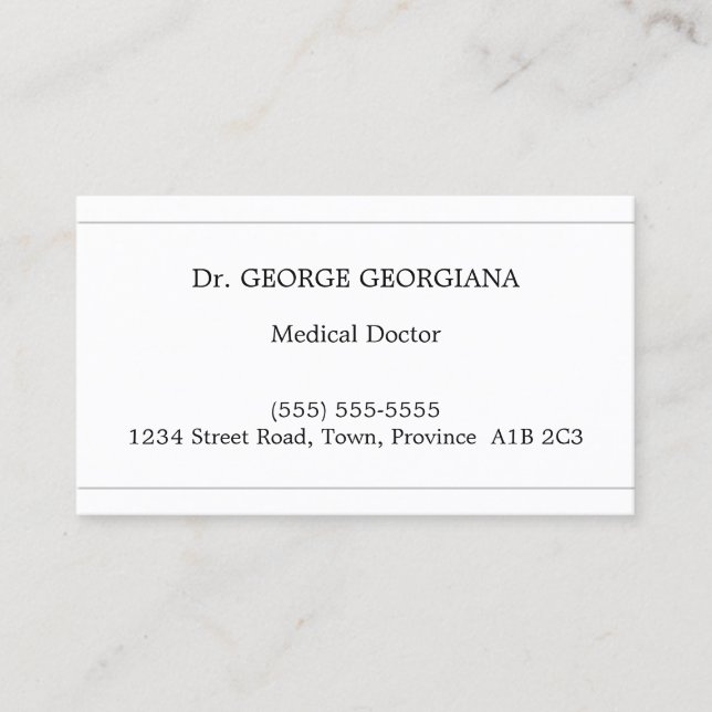 Conservative, Plain & Corporate Business Card (Front)