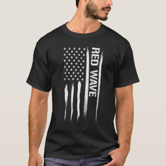 Conservative Red Wave - American Flag Sayings_1 T-Shirt