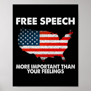 Conservative Republican Free Speech American Flag Poster