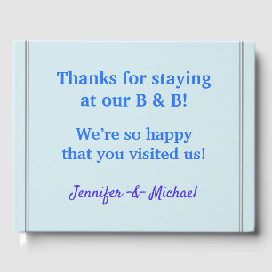 Conservative, Respectable B&B Visitor Book