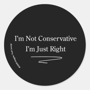 Conservative Right Classic Round Sticker