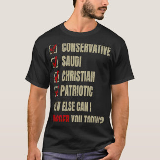 Conservative Saudi Christian Patriotic T-Shirt