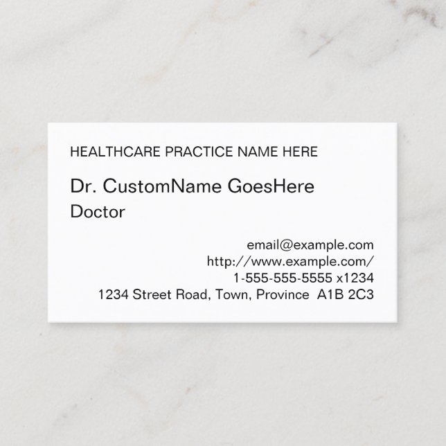 Conservative, Simple, and Neutral Business Card (Front)