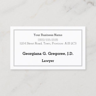 Conservative, Simple, and Plain Business Card