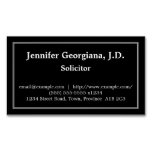 [ Thumbnail: Conservative Solicitor Magnetic Business Card ]