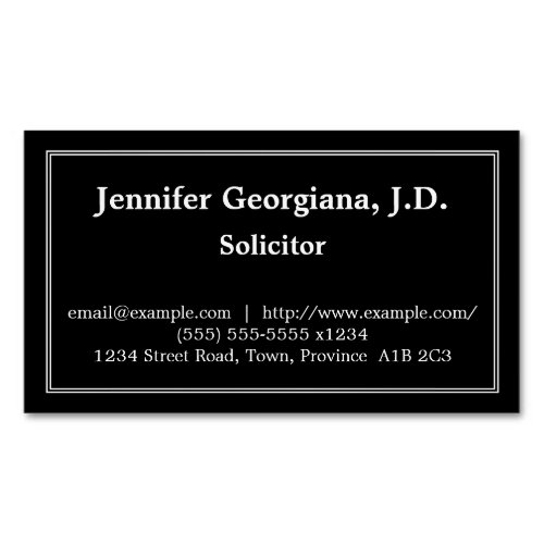 Conservative Solicitor Magnetic Business Card