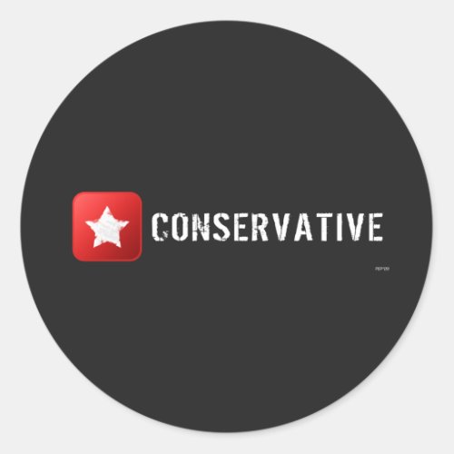 Conservative Star Classic Round Sticker