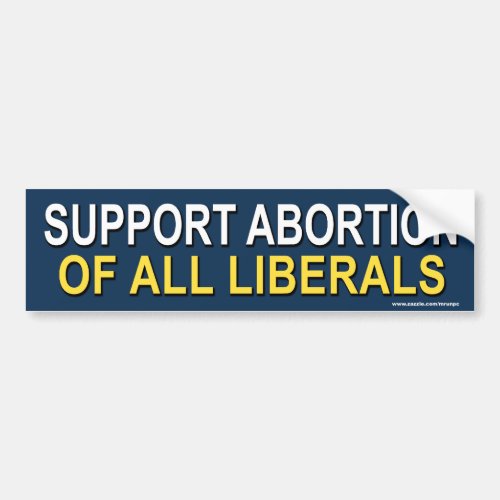 Conservative Support Abortion bumper sticker