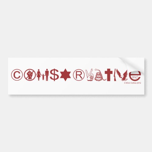 Conservative Symbol Bumper Sticker