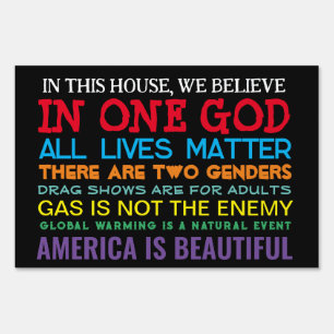 CONSERVATIVE VALUES - YARD SIGN