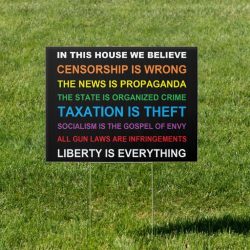 Conservative Yard Sign