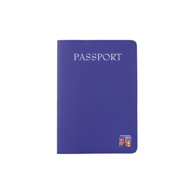 ConservativeChitChat: Casual Blue Passport Holder (Front)