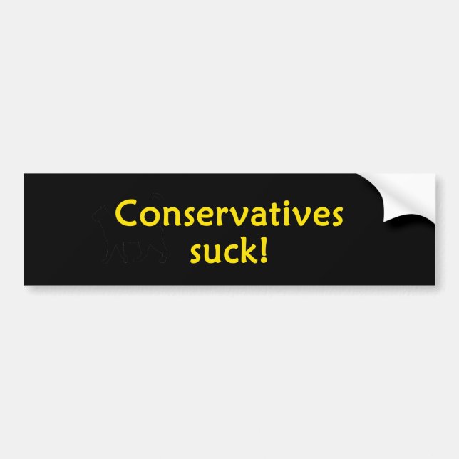 Conservatives Suck Bumper Sticker (Front)