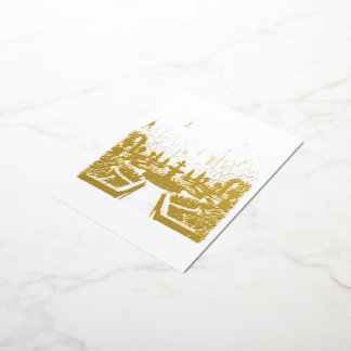 Conservatory Garden with Fountain Central Park Foil Enclosure Card
