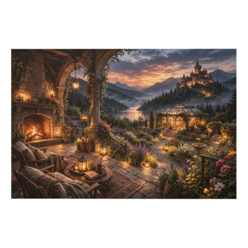 Conservatory Lake Castle Wood Wall Art