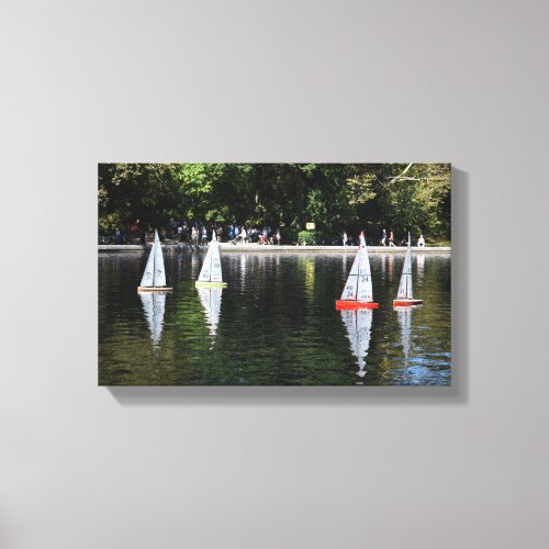 Conservatory Water Central Park Boat Pond New York Canvas Print