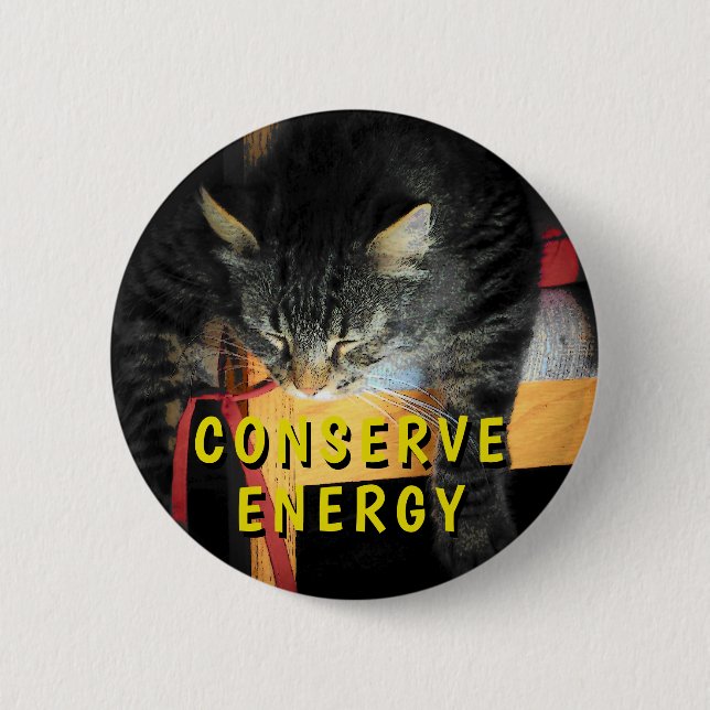 Conserve Energy the Grumpy Angel way! Meme Button (Front)