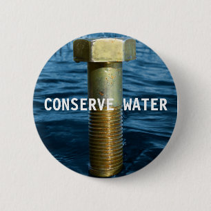 Conserve water badge button
