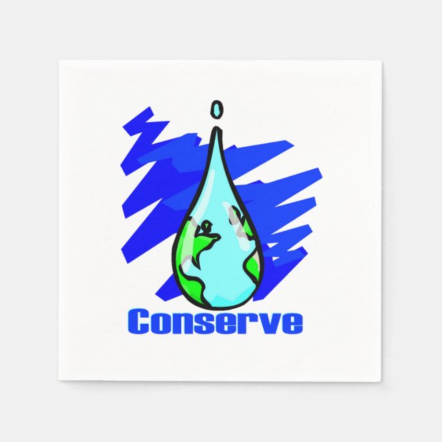 Conserve Water Napkins (Front)