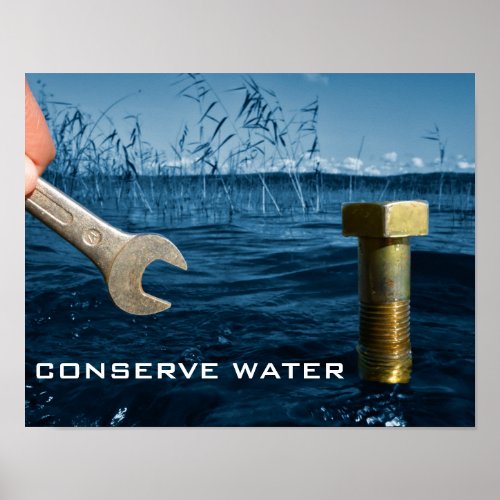 Conserve water poster