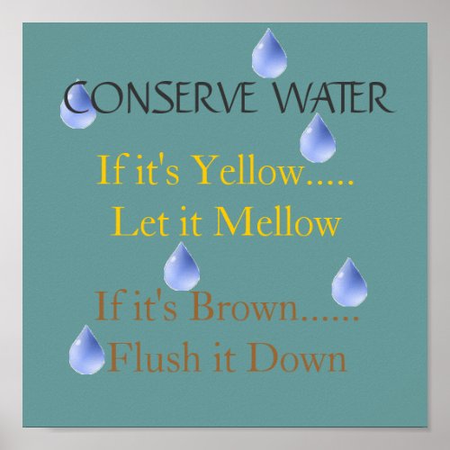Conserve water poster