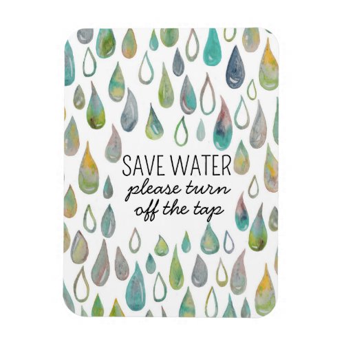 CONSERVE WATER Protect Planet Save Earth Kitchen Magnet