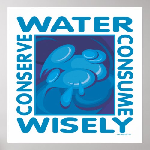 Conserve Water _ Use Wisely Poster