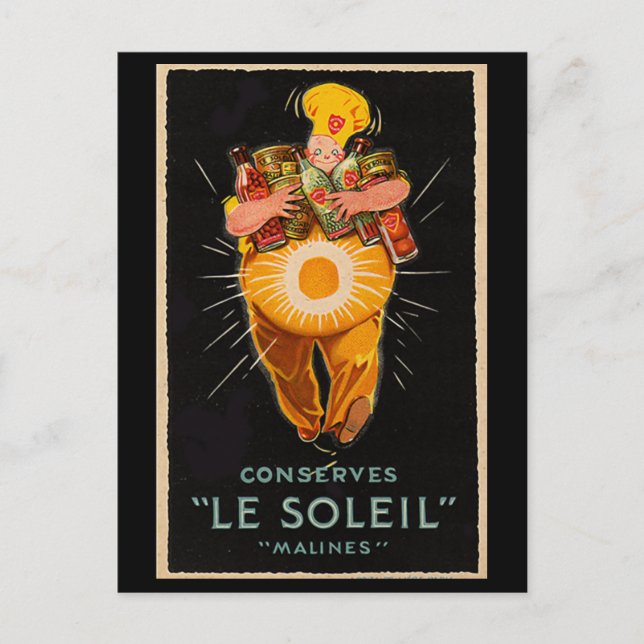 "Conserves: Le Soleil" Vintage Advertising Postcard (Front)