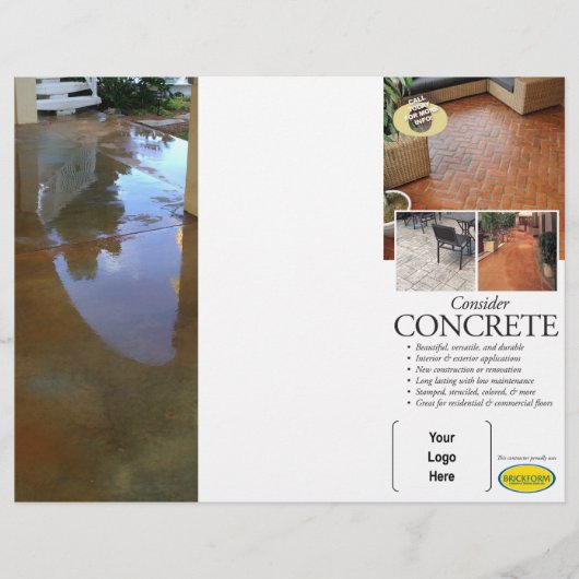 Consider Concrete Brochure for Brickform (Front)