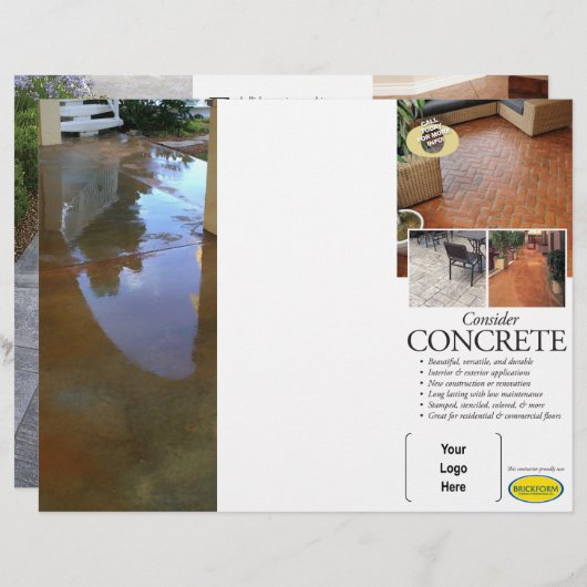 Consider Concrete Brochure for Brickform (Front/Back)