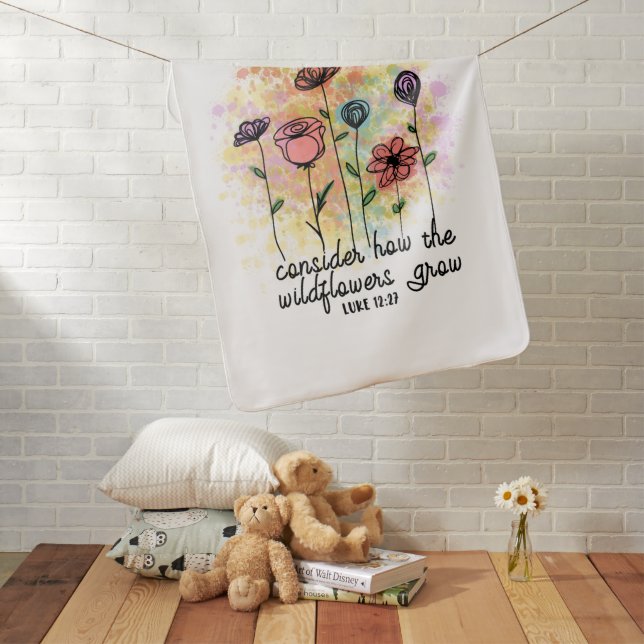 Consider How the Wildflowers Grow  Baby Blanket (In Situ)