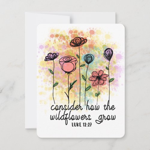 consider how the wildflowers grow positive gifts holiday card