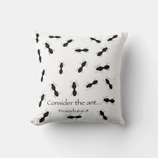 Consider the ant throw pillow