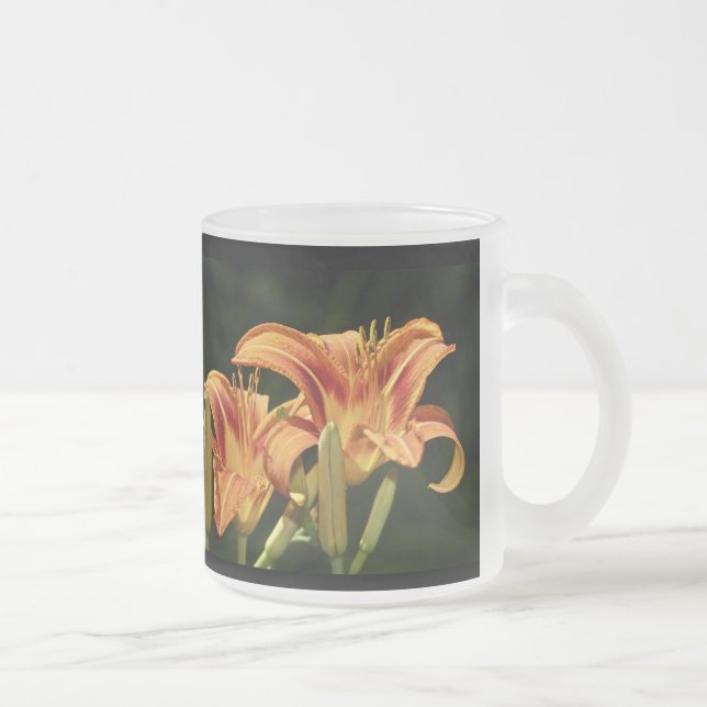Consider The Lilies Of The Field Frosted Glass Coffee Mug (Right)