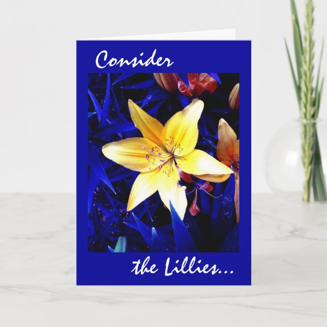 Consider the Lillies Card (Front)
