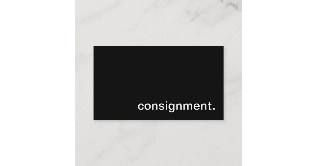 Consignment Business Card | Zazzle