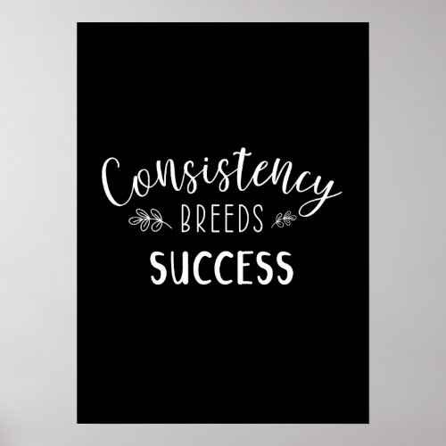 Consistency Breeds Success Gym Hustle Motivation Poster